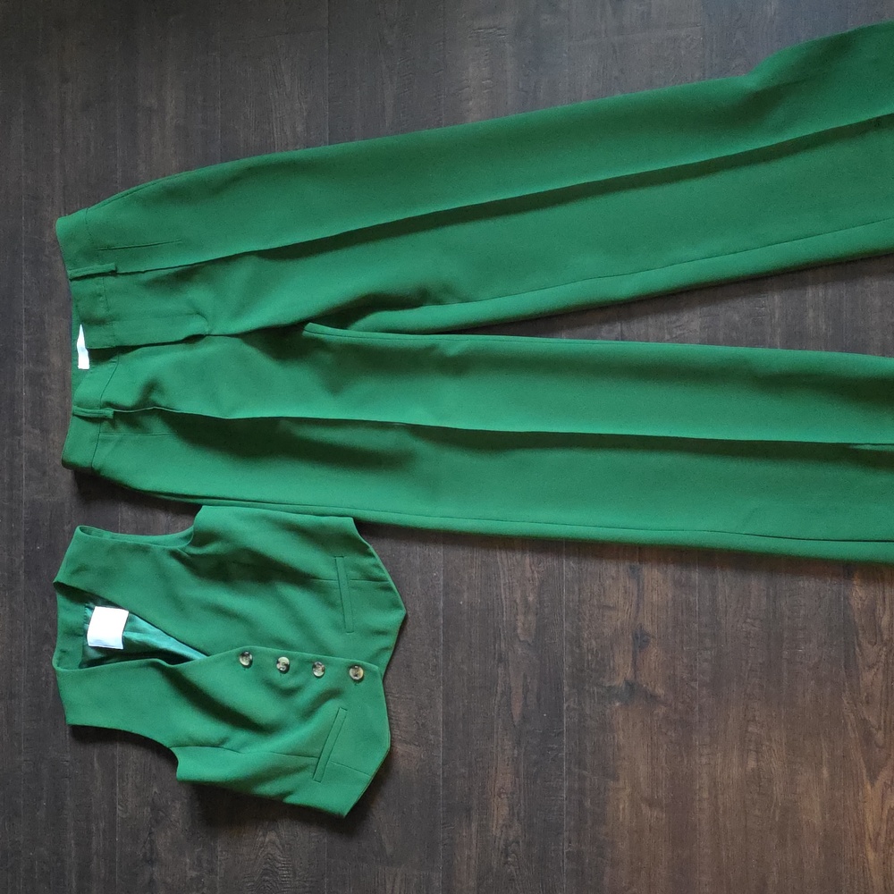 MNG (Mango) Green Women's Tailored Vest & Pants Set - Picture 3 of 14